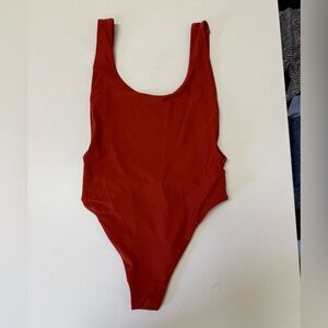 Aerie One Piece in Rusty Red